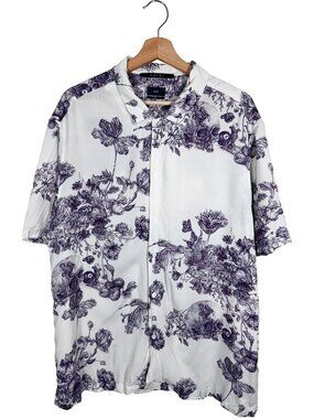 Ksubi 100% Viscose Short Sleeve Floral Master Resort Shirt Men's size 2XL